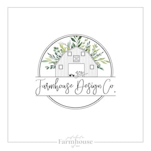 farmhouse logo, farm logo, custom logo, premade logo, barn logo, natural logo, organic logo