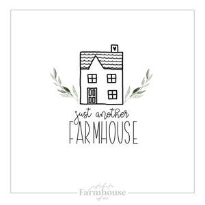 farmhouse logo, farm logo, custom logo, premade logo, greenery logo, natural logo, cottage logo