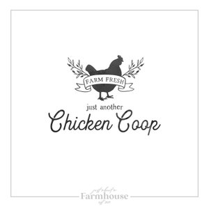 farmhouse logo, farm logo, custom logo, premade logo, chicken logo, natural logo, organic logo, hen logo, chicken coop logo, farm fresh logo