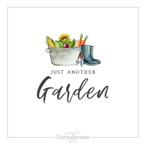 garden logo, farmhouse logo, farm logo, custom logo, premade logo, greenery logo, natural logo, veggie logo, vegetable logo, gardening logo
