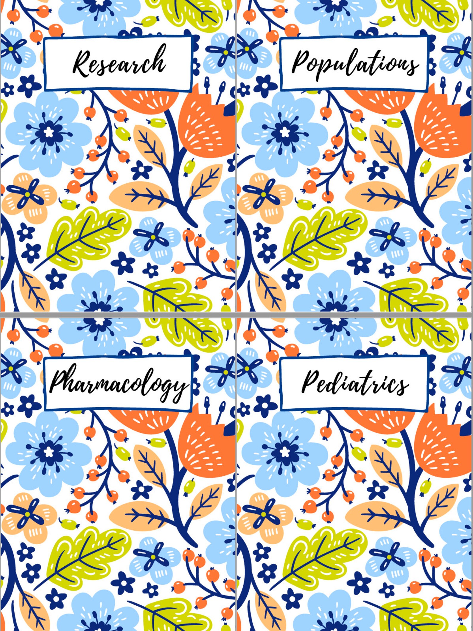 Binder Covers Nursing School Bundle PDF Download Binder Cover Binder