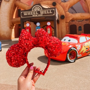 Red Sequin Mouse Ears