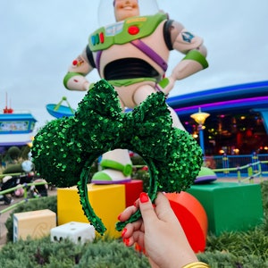 Green Sequin Mouse Ears