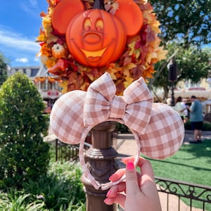 Fall Gingham Mouse Ears