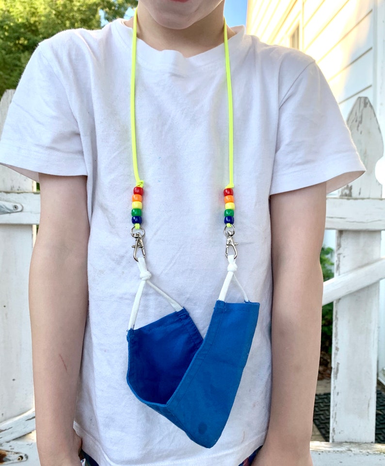 Face Mask Holder/lanyard for Kids Mask Cord Multicolors Etsy