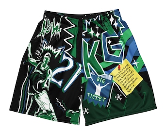 KG 21 Unisex mesh shorts, Kevin Garnett Shorts, Minnesota Basketball Shorts, Retro Shorts
