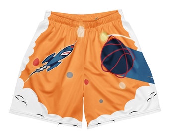 Dreamsicle Space City Unisex Netz-Shorts, Houston Basketball Shorts