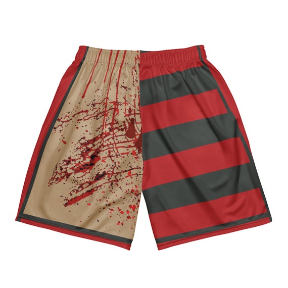 Freddy Krueger Unisex mesh shorts to match SB Dunk Freddy Krueger Sneakers. Sneaker Matching Shorts, SB Dunks