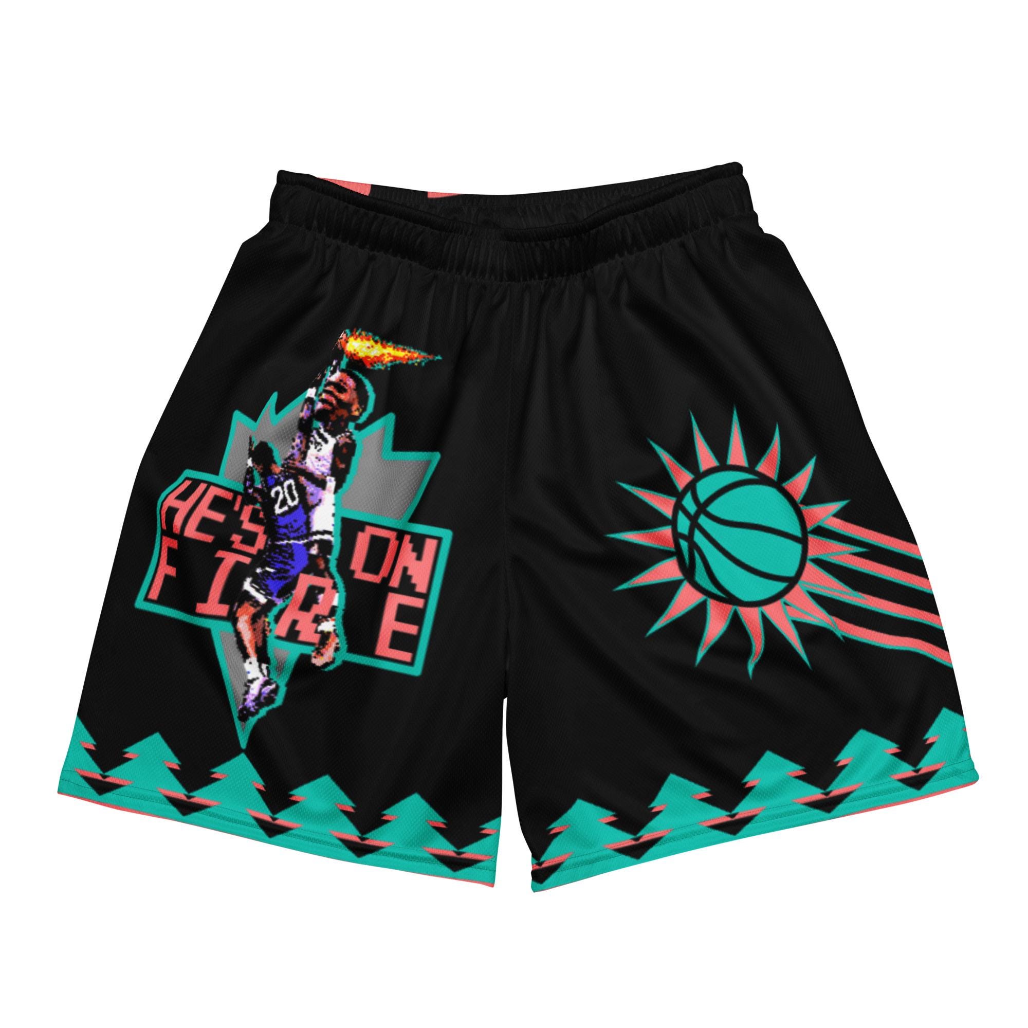 He's on Fire Shorts - Minnesota Basketball Unisex Mesh Shorts