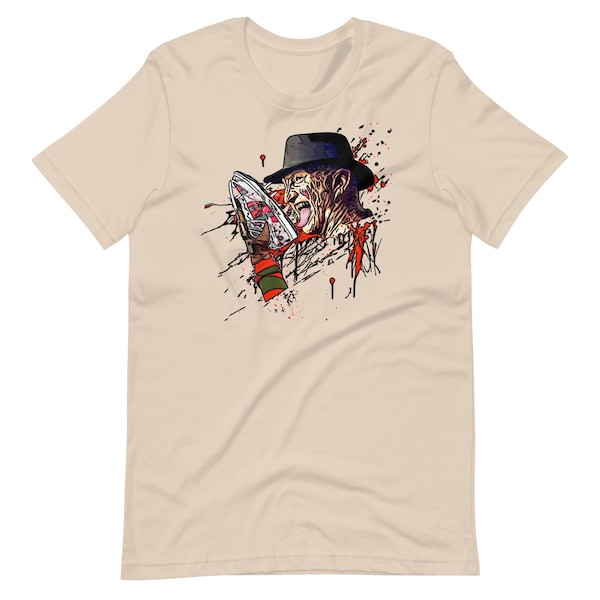 Freddy Krueger Dunks Unisex T-shirt met korte mouwen, passend bij SB Dunk Freddy Krueger sneakers. Bijpassend sneakershirt, SB Dunks