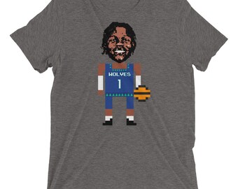 Anthony Edwards Pixel Short sleeve t-shirt, Minnesota Basketball T-Shirt