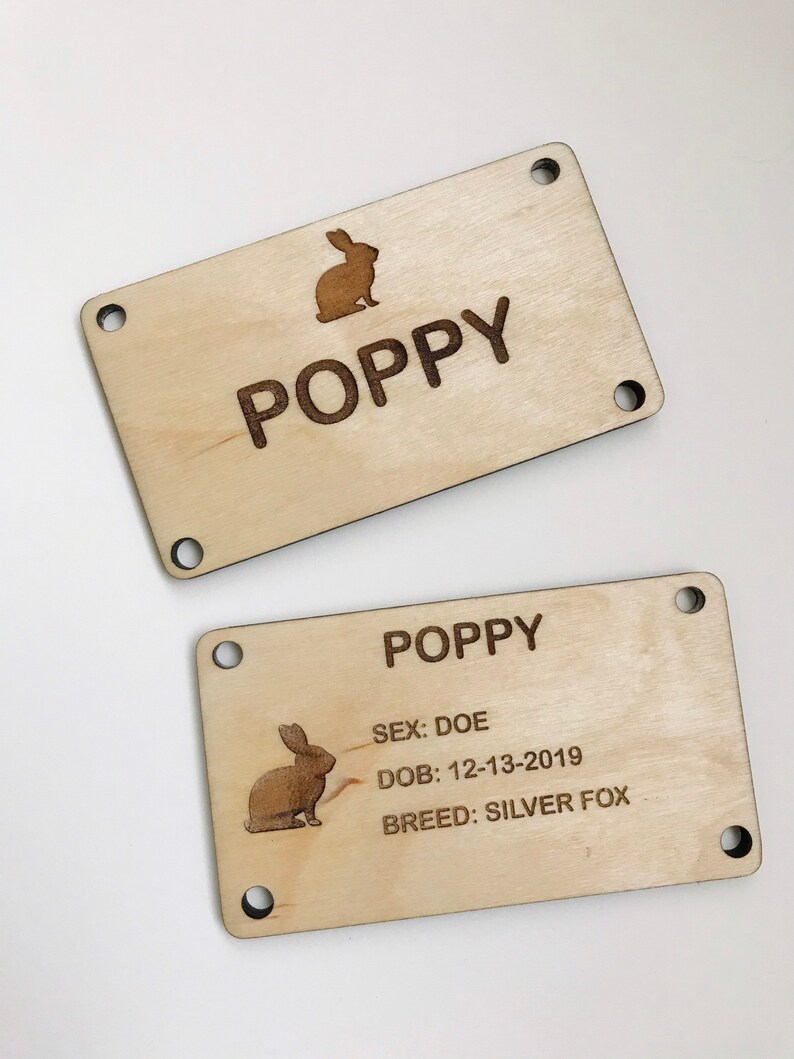 Engraved Rabbit Hutch Cards Wood Rabbit Hutch Cards Custom Etsy