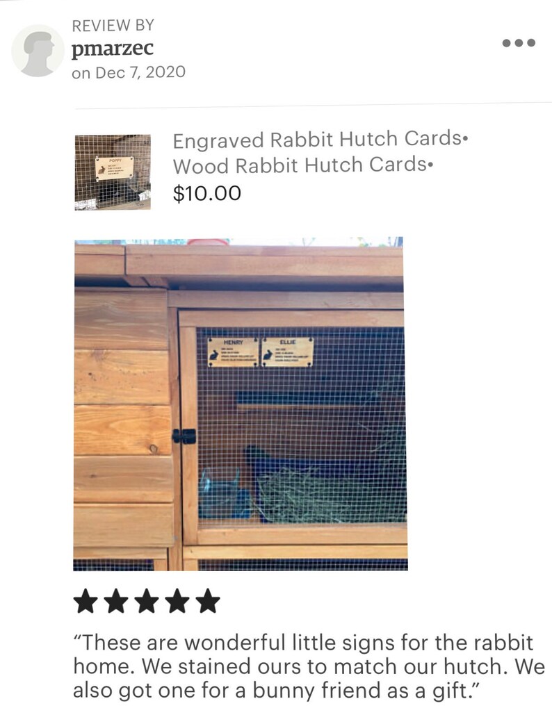 Engraved Rabbit Hutch Cards Wood Rabbit Hutch Cards Custom Etsy