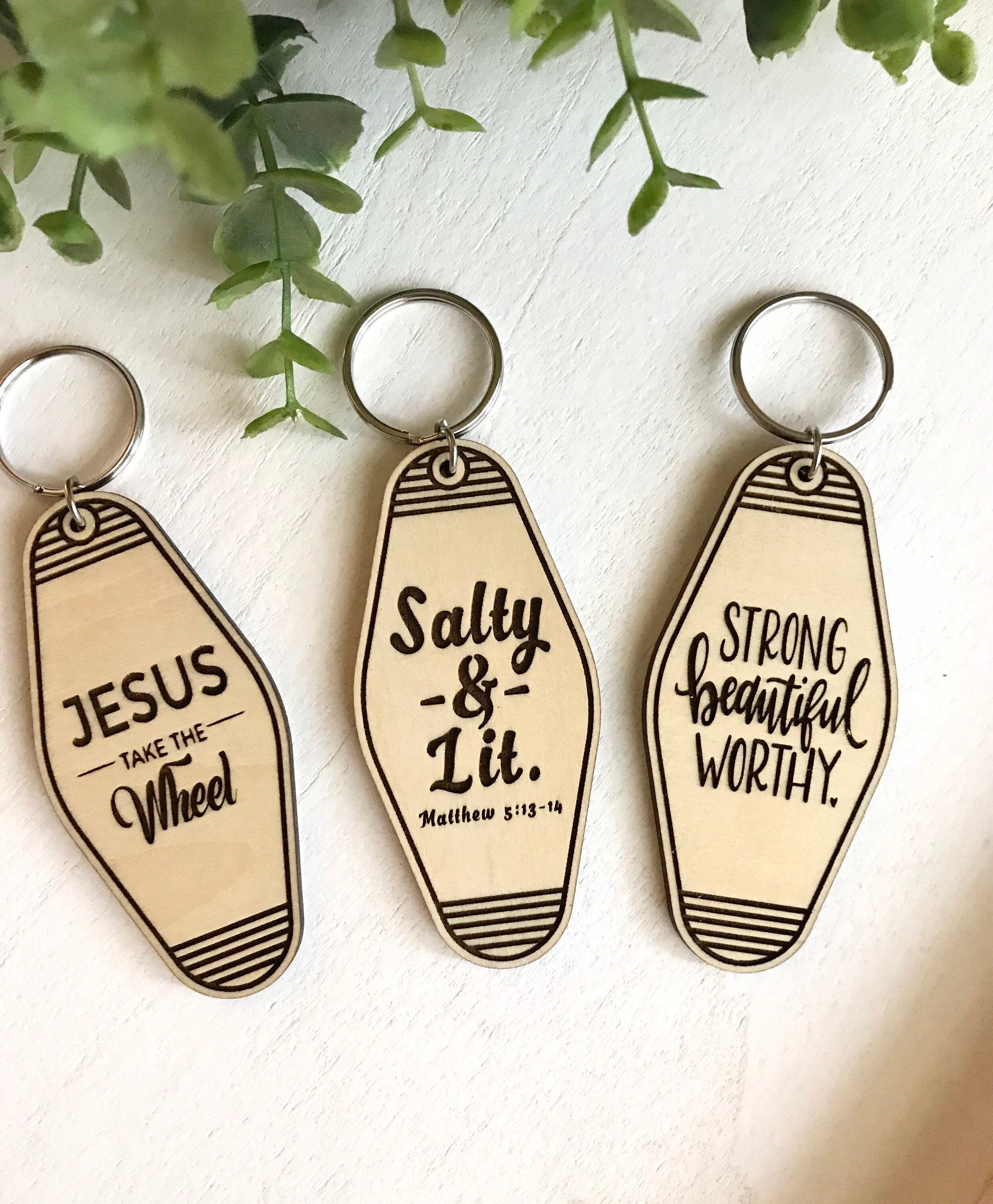 Faith Keychain Christian Keychain Hotel Keychain Etsy