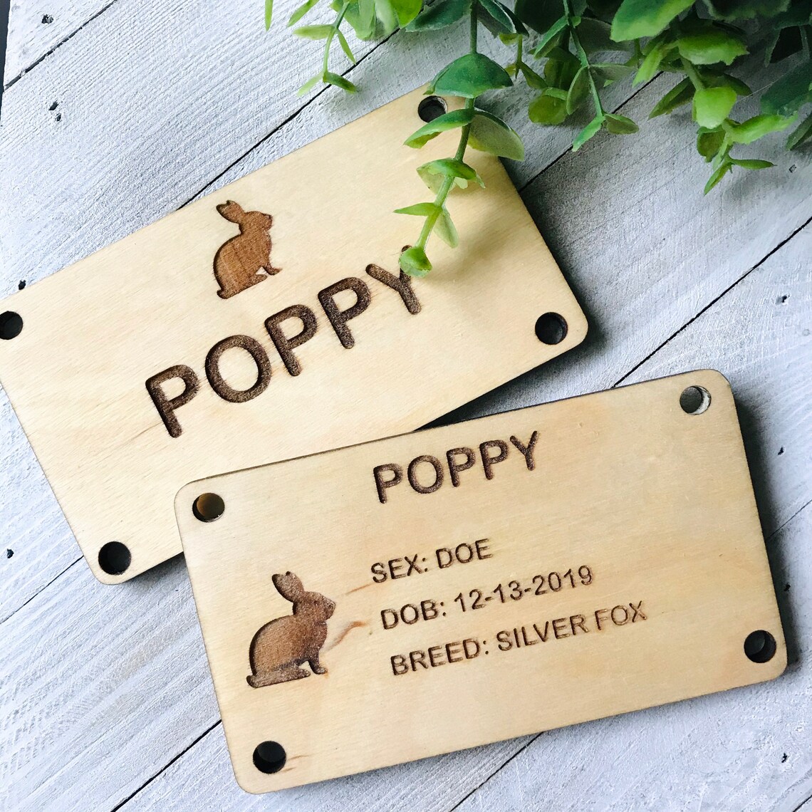 Engraved Rabbit Hutch Cards Wood Rabbit Hutch Cards Custom Etsy