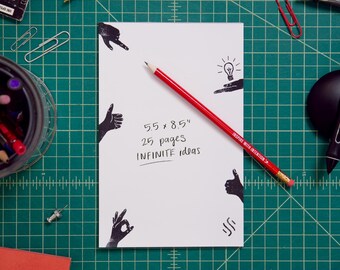 25-page Notepad with Custom Illustrations