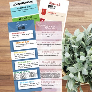 Roman&#39;s Road Printable Bookmark Variety Pack. KJV