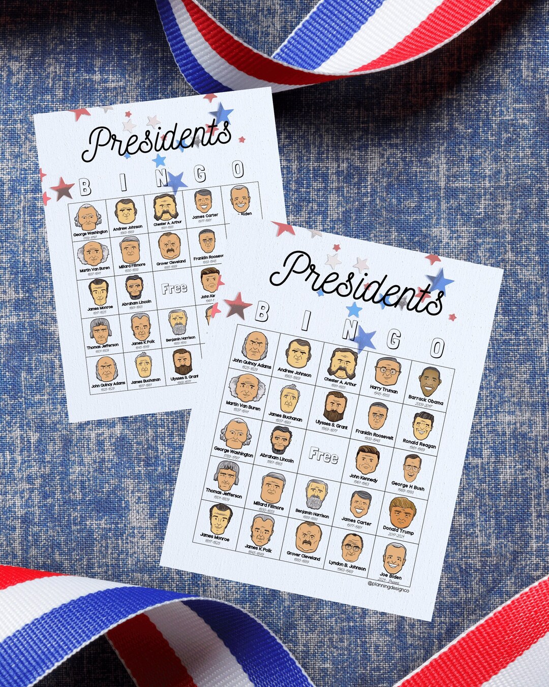 PRESIDENT BINGO GAME visual data 7