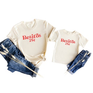 Besitos Tee, Valentines Day Mommy and Me Set, Bilingual Shirt, Bilingual Tee, Bilingual Bodysuit, Spanish Shirt, San Valentin, Spanish Tee
