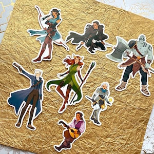 Pegatinas de Vox Machina de papel crítico