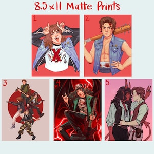 stranger thing 8.5x11 matte prints