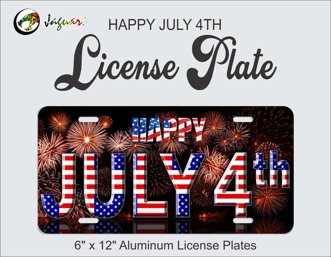 disney 4th of july lisence plate