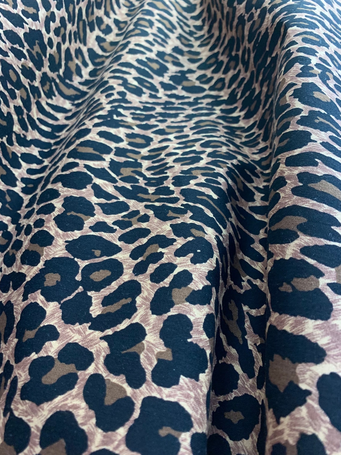 100% cotton brown cheetah leopard print 60 inch woven | Etsy