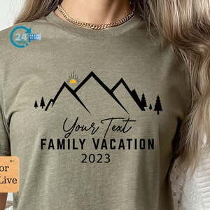 Custom Family Vacation Shirts, Personalized Family matching Shirt, Hideaway Mountain Shirt, Hiking Tee, Camping Trip Tee, Mountain Shirt