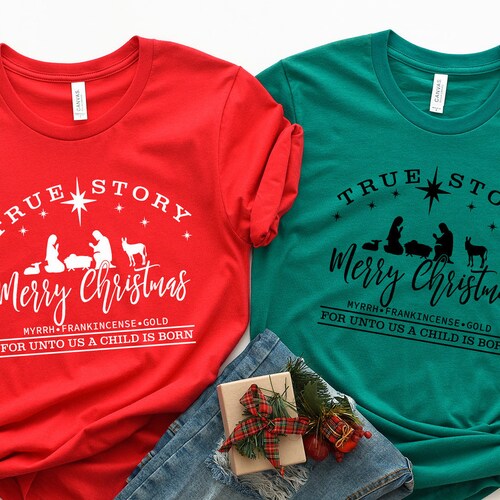 Christian Christmas Shirt Unto Us A 