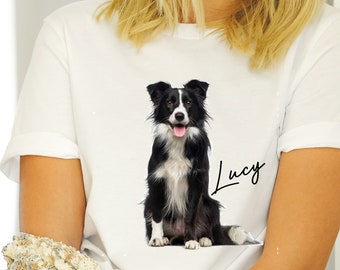Custom Dog Photo Shirt, Custom Pet shirt, Dog Mom Shirt, Dog Dad Unisex Shirt, Photo Shirt, Cat Photo Shirt, Personalized pet Shirt