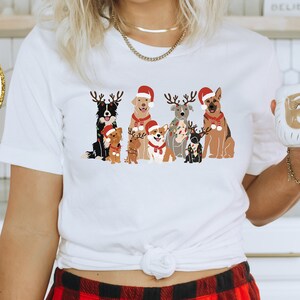 Christmas Dogs Shirt & pajamas, Dog Lover Shirt,  Cute Christmas gift Shirt, Holiday Shirt, Womens Holiday Shirt, Dog Mom Shirt, Christmas