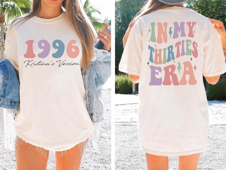 Comfort Colors® In My Thirties Era T-Shirt, 30th Birthday Shirt, In My Thirties Era shirt, Personalized Birthday Gift, Custom Name Shirt afbeelding 2