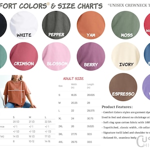 a women's shirt with different colors and sizes