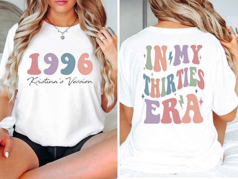 Comfort Colors® In My Thirties Era T-Shirt, 30th Birthday Shirt, In My Thirties Era shirt, Personalized Birthday Gift, Custom Name Shirt afbeelding 5