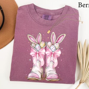 Comfort Colors® Howdy Easter Shirt, Funny Western Easter Shirt, Happy Easter Shirt, Cowgirls Easter Shirt, Cute Boots Easter Coquette Shirt image 9