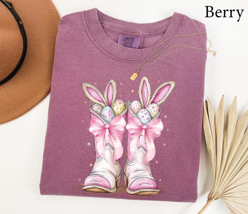 Comfort Colors® Howdy Easter Shirt, Funny Western Easter Shirt, Happy Easter Shirt, Cowgirls Easter Shirt, Cute Boots Easter Coquette Shirt image 9