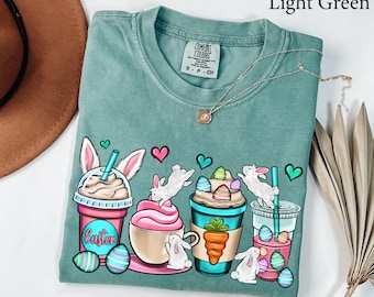 Comfort Colors® Easter Coffee Cups Shirt, Some Bunny Needs Coffee Shirt, Funny Easter Shirt, Easter Shirts For Women, Easter Mama Shirt