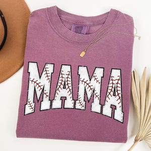 Comfort Colors® Baseball Mama Shirt, Mothers day Gift For Baseball Mom, Gift For Baseball Lover Mom Shirt, Mothers Day Shirt,Baseball Season image 5