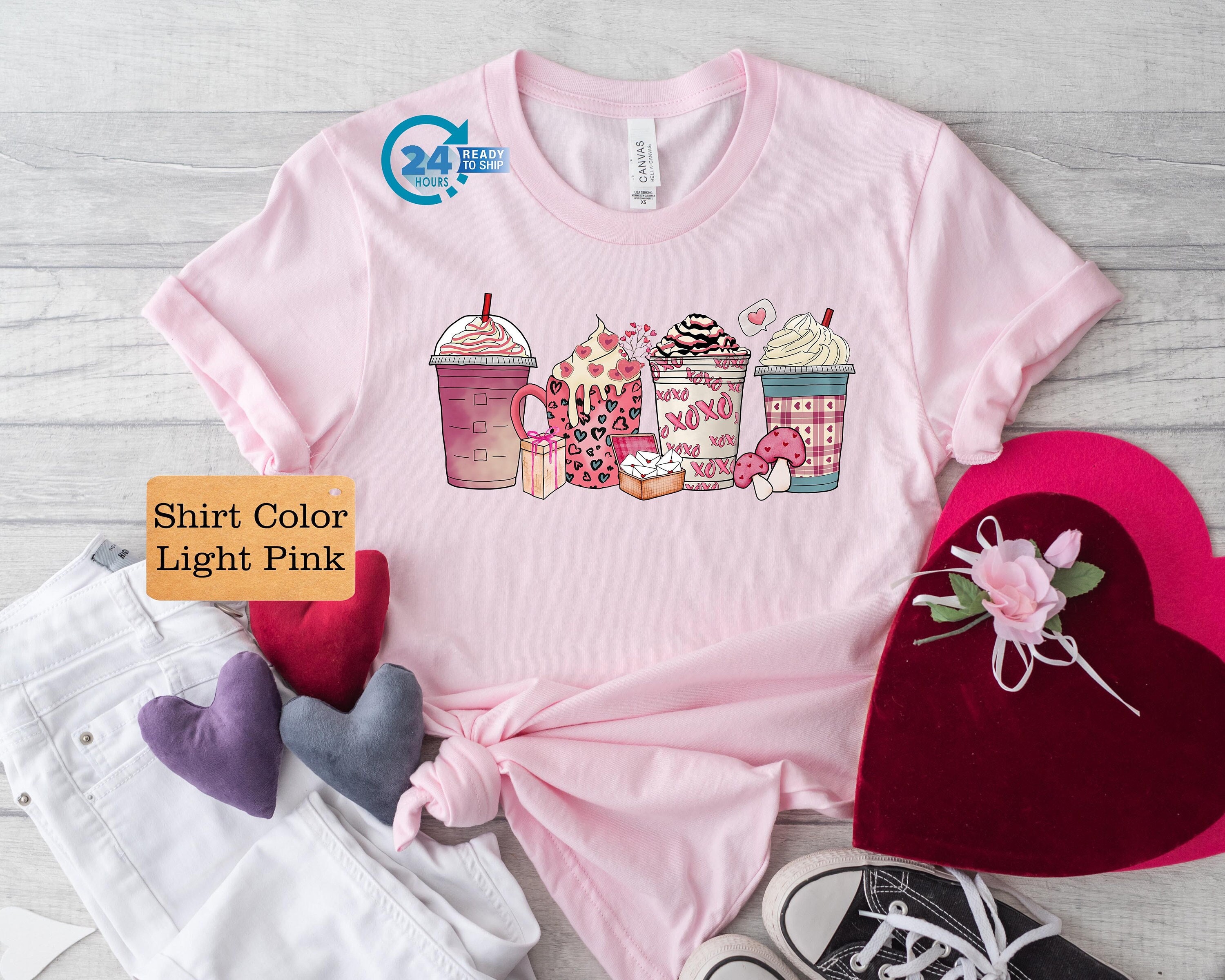 Discover Valentine Coffee latte shirt, coffee lover shirt, Valentine day