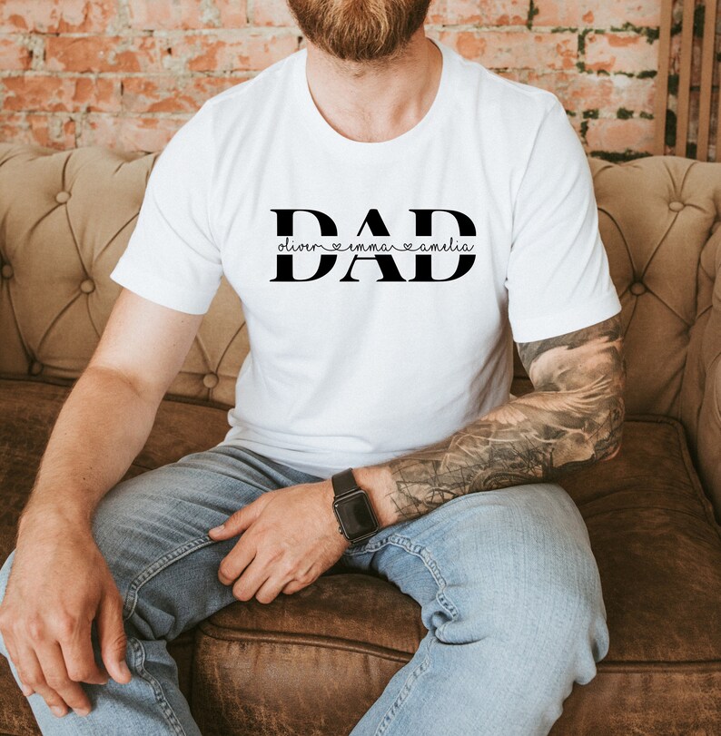 Custom Dad Shirts
 Custom Dad Shirt With Kids Names Custom Dad Shirt Etsy