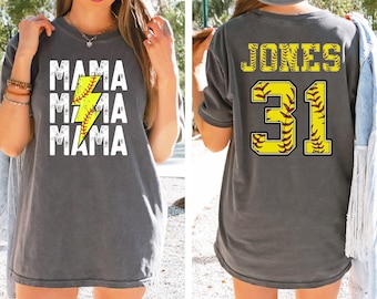 Comfort Colors® Softball Mama Shirt, Softball Shirt, Softball Team, Mother's day shirt, Women's softball shirt, Personalized Softball Gifts