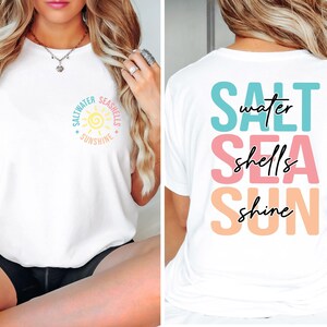 Comfort Colors® Salt Sea Sun Shirt, Trendy Summer Shirt, Beach Shirt, Retro Summer Shirt, Summer Vacation Shirt, Beach Vibes, Summer Gift imagem 6
