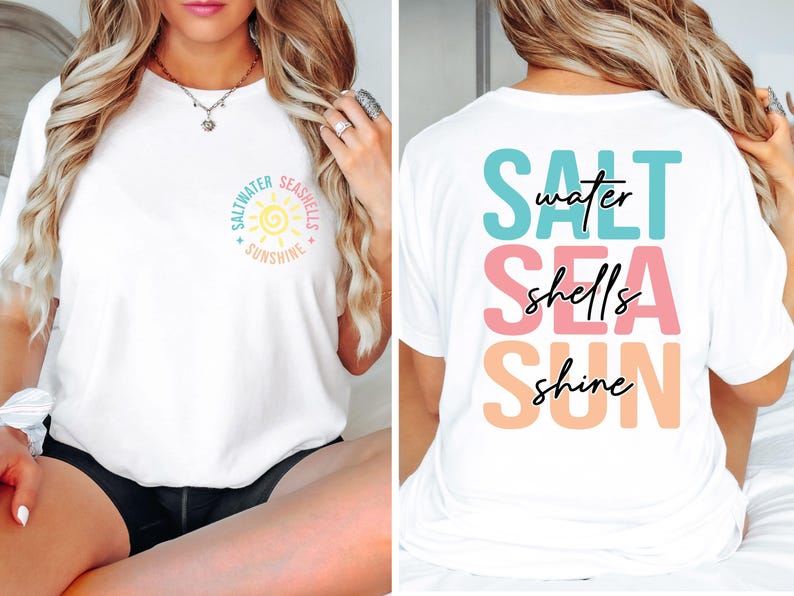 Comfort Colors® Salt Sea Sun Shirt, Trendy Summer Shirt, Beach Shirt, Retro Summer Shirt, Summer Vacation Shirt, Beach Vibes, Summer Gift imagem 6