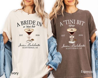 Comfort Colors® Espresso Martini Bachelorette Shirt, Espresso Martini Social Club, A Tini Bit Tipsy, Custom Funny Bach Party Shirt, Bach Tee
