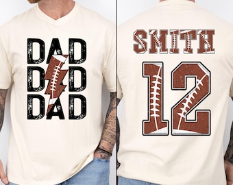 Comfort Colors® Football Dad Shirt, Custom Football Game Day shirt, Fathers Day Gift, Football Dad Gift, Fathers day shirt, Football Season
