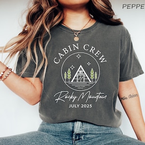 Comfort Colors, Cabin Crew Shirts, Bachelorette Party Shirt, Custom Family Vacation Shirt, Personalized Girls Trip, Birthday Trip gift Shirt image 1