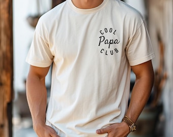 Comfort Colors® Cool Papa Club Shirt, Pocket Papa Shirt, Fathers day Shirt, Grandpa Shirt, Grandpa Gift, Fathers Shirt, Dad Shirt, Papa Gift