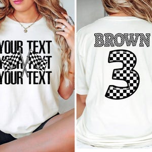 Comfort Colors® Race Day Shirt, Racing Shirt, Custom Race Shirt, Race Lover Shirt, Race Season Shirt, Gifts for Racing Wife, Motocross Shirt Bild 5