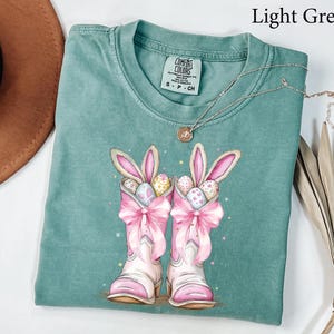 Comfort Colors® Howdy Easter Shirt, Funny Western Easter Shirt, Happy Easter Shirt, Cowgirls Easter Shirt, Cute Boots Easter Coquette Shirt image 4