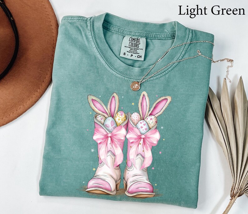 Comfort Colors® Howdy Easter Shirt, Funny Western Easter Shirt, Happy Easter Shirt, Cowgirls Easter Shirt, Cute Boots Easter Coquette Shirt image 4